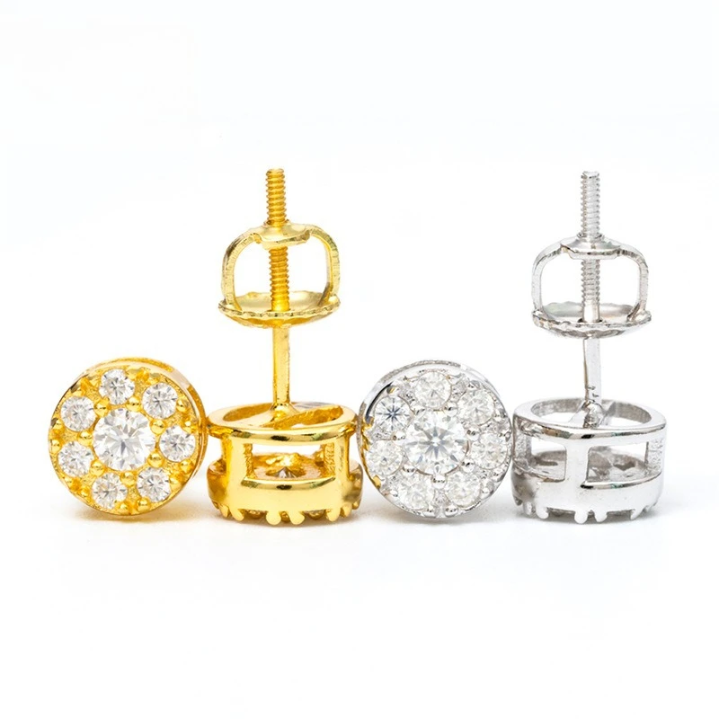 Moissanite stud earrings S925 silver-plated men's and women's fashion light luxury earrings
Moissanite stud earrings S925 silver-plated men's and women's fashion light luxury earrings