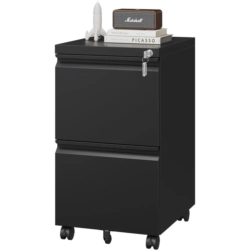 Metal Rolling File Cabinet with Lock, Under Desk, Suitable for Letter/Legal/A4 Files, Home Office Use, Assembled, Black
Metal Rolling File Cabinet with Lock, Under Desk, Suitable for Letter/Legal/A4 Files, Home Office Use, Assembled, Black