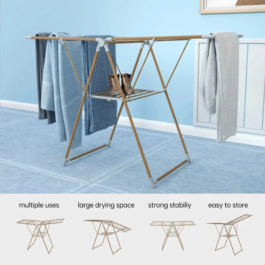 1pc Clothes Drying Rack Foldable Gullwing Drying Rack Drying Rack Clothing for Indoor Outdoor Easy to Fold
1pc Clothes Drying Rack Foldable Gullwing Drying Rack Drying Rack Clothing for Indoor Outdoor Easy to Fold