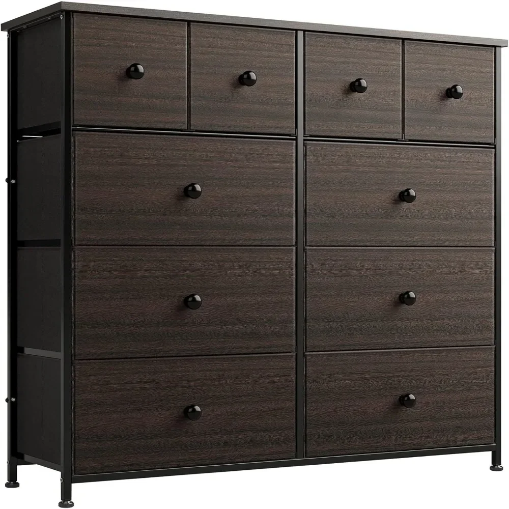 10 Drawer Dresser for Bedroom Faux Leather Chest of Drawers Fabric Dresser with Wooden Top Storage Organizer Unit
10 Drawer Dresser for Bedroom Faux Leather Chest of Drawers Fabric Dresser with Wooden Top Storage Organizer Unit