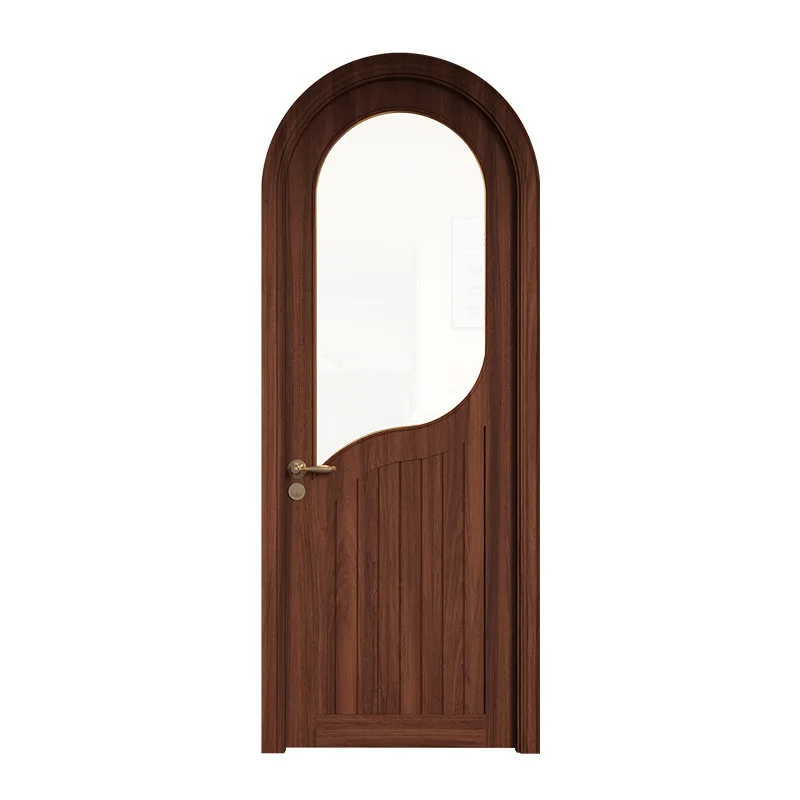 Retro log wind bedroom paint door arc arched room casement solid wood walnut door
Retro log wind bedroom paint door arc arched room casement solid wood walnut door