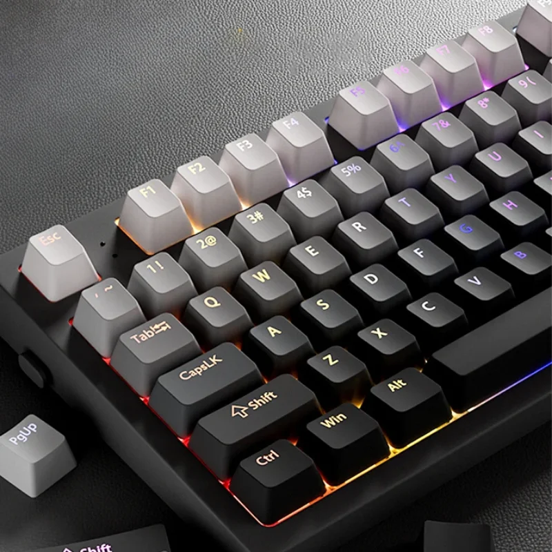 Polar day is engraving gradual change Transparent keycap Mechanical keyboard PBT material OEM height 75/87/98/104/108 keys
Polar day is engraving gradual change Transparent keycap Mechanical keyboard PBT material OEM height 75/87/98/104/108 keys
