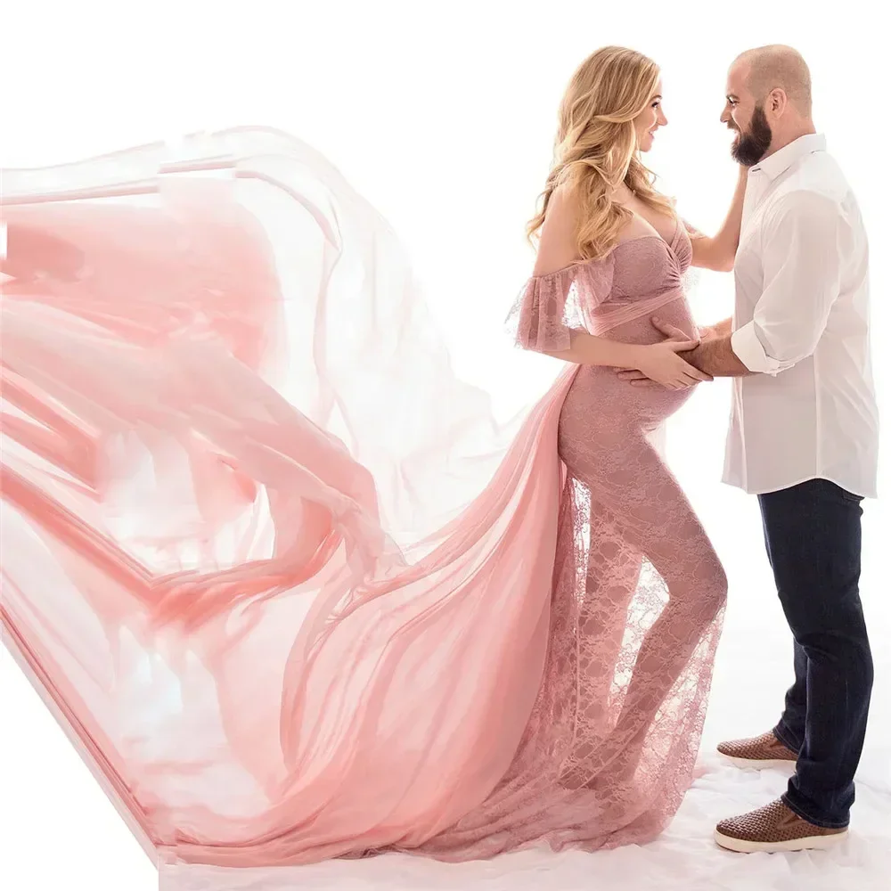 Sexy Lace Maternity Dresses Photography Props Pregnant Women Long V Neck Off Shoulder Two-piece Maxi Gown Dress for Photo Shoot
Sexy Lace Maternity Dresses Photography Props Pregnant Women Long V Neck Off Shoulder Two-piece Maxi Gown Dress for Photo Shoot