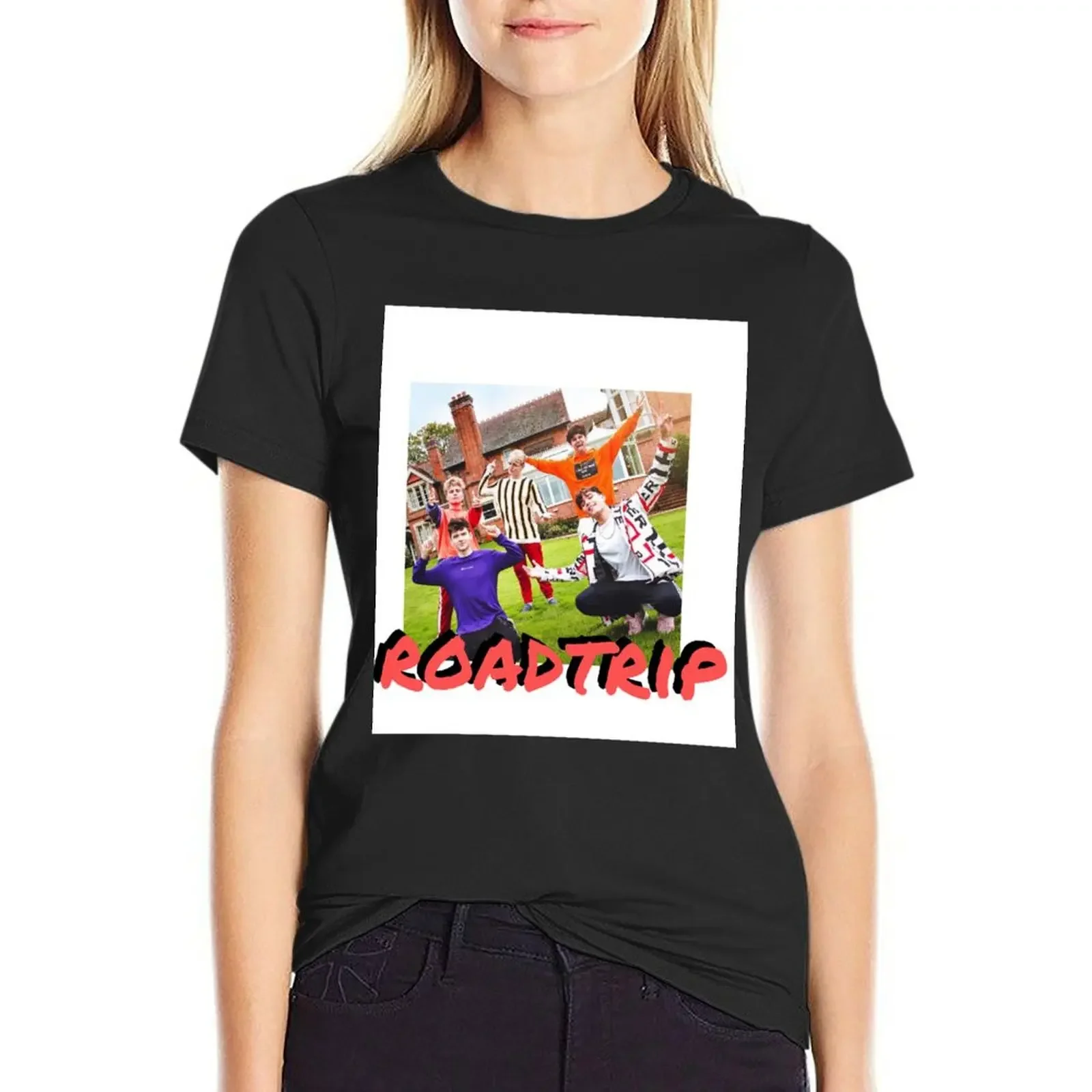 Roadtrip Merch T-Shirt new edition anime summer clothes oversized workout shirts for Women
Roadtrip Merch T-Shirt new edition anime summer clothes oversized workout shirts for Women