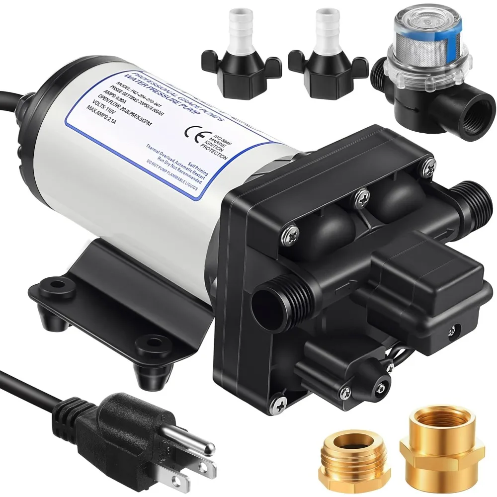 US Shipping Water Pressure Booster Pump 110v 5.5 GPM 70 PSI Self Priming for RV Marine Home Garden
US Shipping Water Pressure Booster Pump 110v 5.5 GPM 70 PSI Self Priming for RV Marine Home Garden
