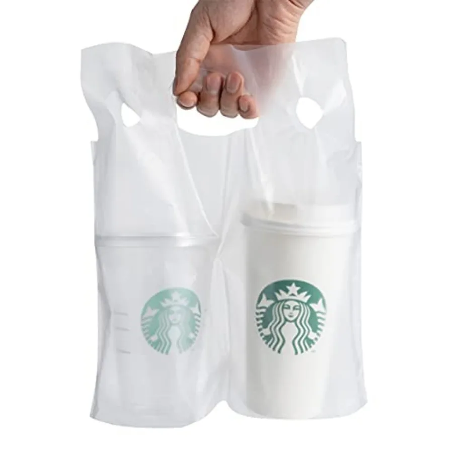 100 Pack Clear Plastic Bags 2 Cup Beverage Carrier Drink Holder up to 32oz Disposable for delivery take Out by Mujoiny
100 Pack Clear Plastic Bags 2 Cup Beverage Carrier Drink Holder up to 32oz Disposable for delivery take Out by Mujoiny
