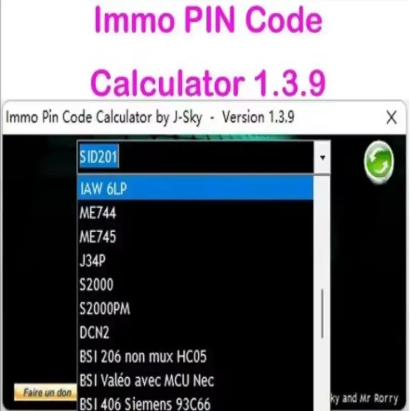 Car Software PIN Code Calculator Immo 1.3.9 decoding pin code in many PSA ecu per dump for Psa Opel for Fiat Vag car repair
Car Software PIN Code Calculator Immo 1.3.9 decoding pin code in many PSA ecu per dump for Psa Opel for Fiat Vag car repair