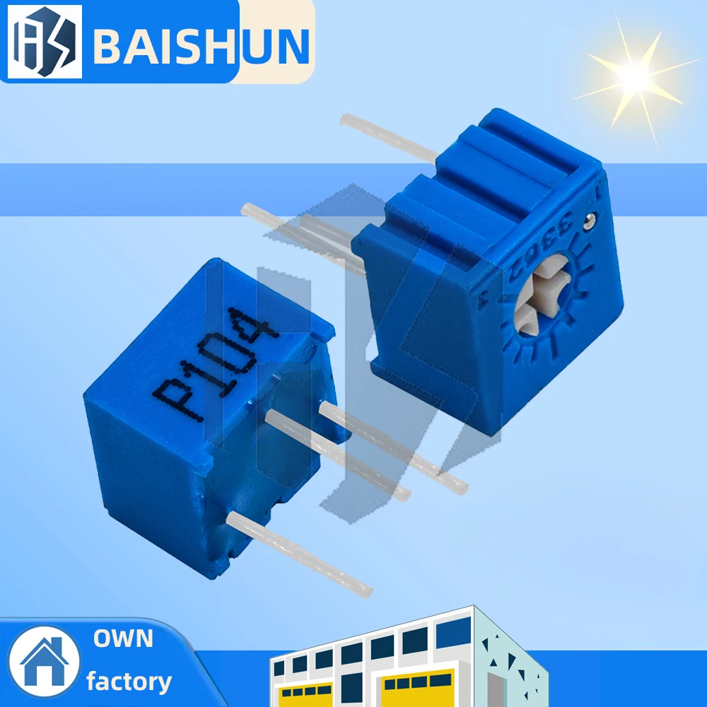 10PCS 3362 Series Trimmer Potentiometer: 500R-100K (101-105/201-204/501-504) 3362P Adjustable Trimpot Kit
10PCS 3362 Series Trimmer Potentiometer: 500R-100K (101-105/201-204/501-504) 3362P Adjustable Trimpot Kit