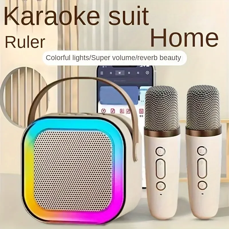 K12 Караоке-машина Портативная акустическая система Bluetooth 5,3 PA с 2 беспроводными микрофонами Домашний семейный пение Детские подарки
K12 Караоке-машина Портативная акустическая система Bluetooth 5,3 PA с 2 беспроводными микрофонами Домашний семейный пение Детские подарки