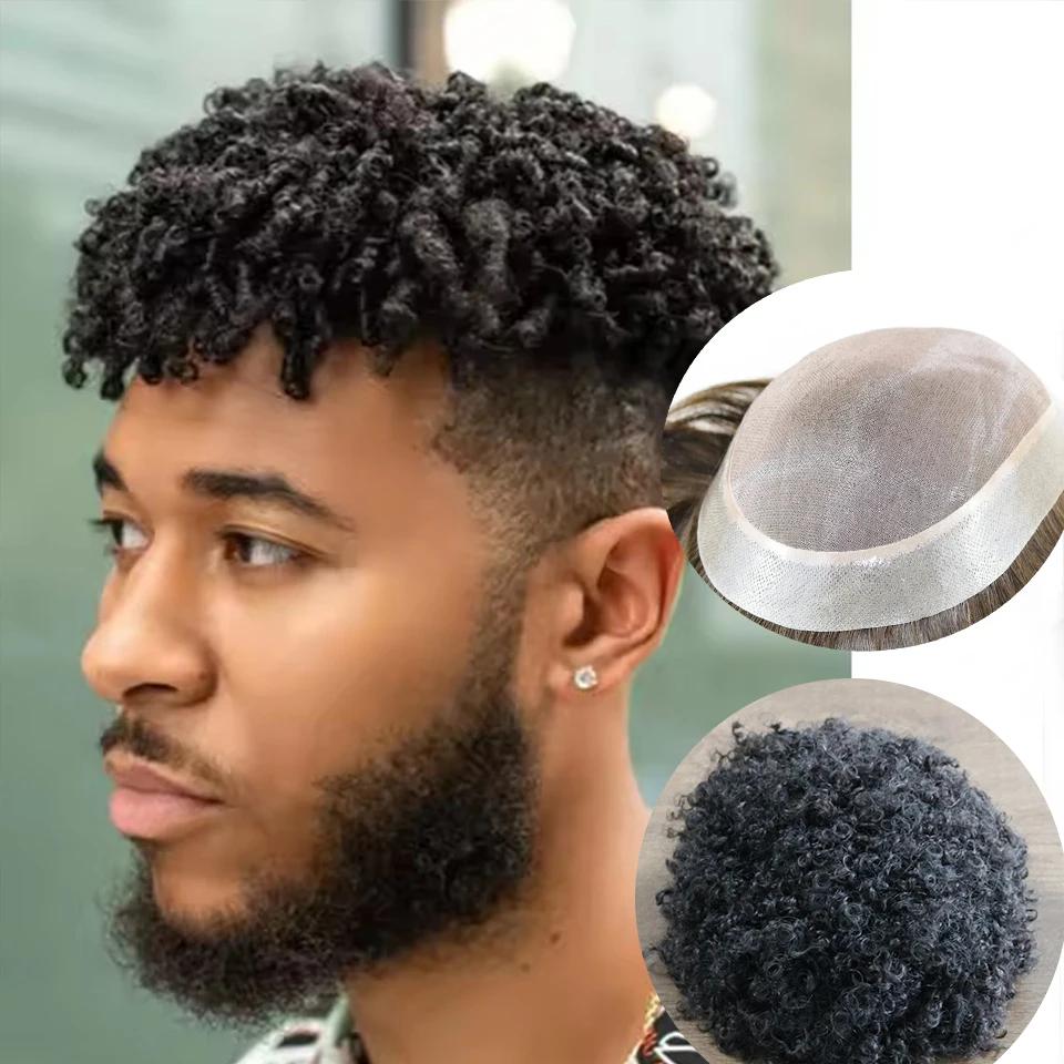 Men's Kinky Curly Toupee Afro 8mm/10mm/12mm Hair Hairstyles Toppers System Fine Mono PU Natural Looking Indian Human Hair Wigs
Men's Kinky Curly Toupee Afro 8mm/10mm/12mm Hair Hairstyles Toppers System Fine Mono PU Natural Looking Indian Human Hair Wigs