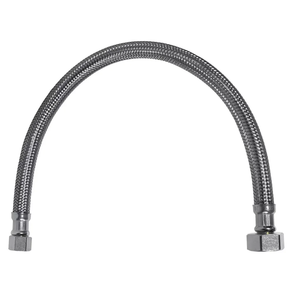 Braided Stainless Steel Faucet Water Supply Line Connector Hose 3/8 Compression to 1/2 Inch FIP Thread
Braided Stainless Steel Faucet Water Supply Line Connector Hose 3/8 Compression to 1/2 Inch FIP Thread