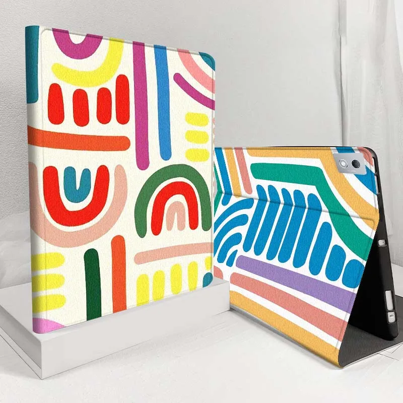 Geometric Colored Line Pattern Case For Lenovo Pad Tab Legion Xiaoxin Y900 Y700 K10 M10 P11 3rd Pro GT Plus Gen Cover Tablet
Geometric Colored Line Pattern Case For Lenovo Pad Tab Legion Xiaoxin Y900 Y700 K10 M10 P11 3rd Pro GT Plus Gen Cover Tablet