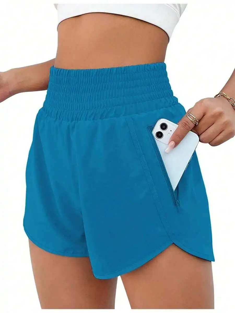 Womens High-Waisted Sport Shorts Quick Dry Elastic Waist Running Yoga Shorts
Womens High-Waisted Sport Shorts Quick Dry Elastic Waist Running Yoga Shorts