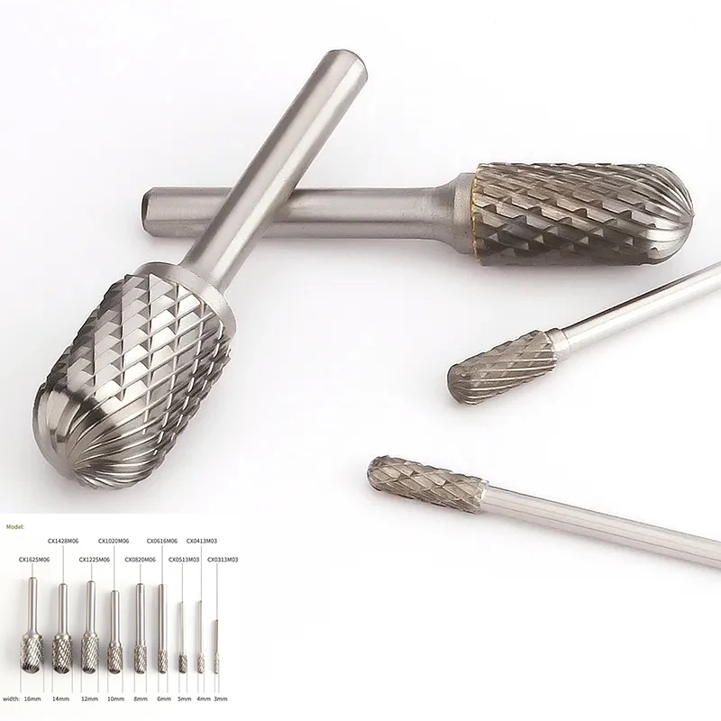 Carbide Tungsten Steel Grinding Head 1pcs C-type Double Slot Cylindrical Ball Head Milling Cutter Woodworking Metal Rotary File
Carbide Tungsten Steel Grinding Head 1pcs C-type Double Slot Cylindrical Ball Head Milling Cutter Woodworking Metal Rotary File