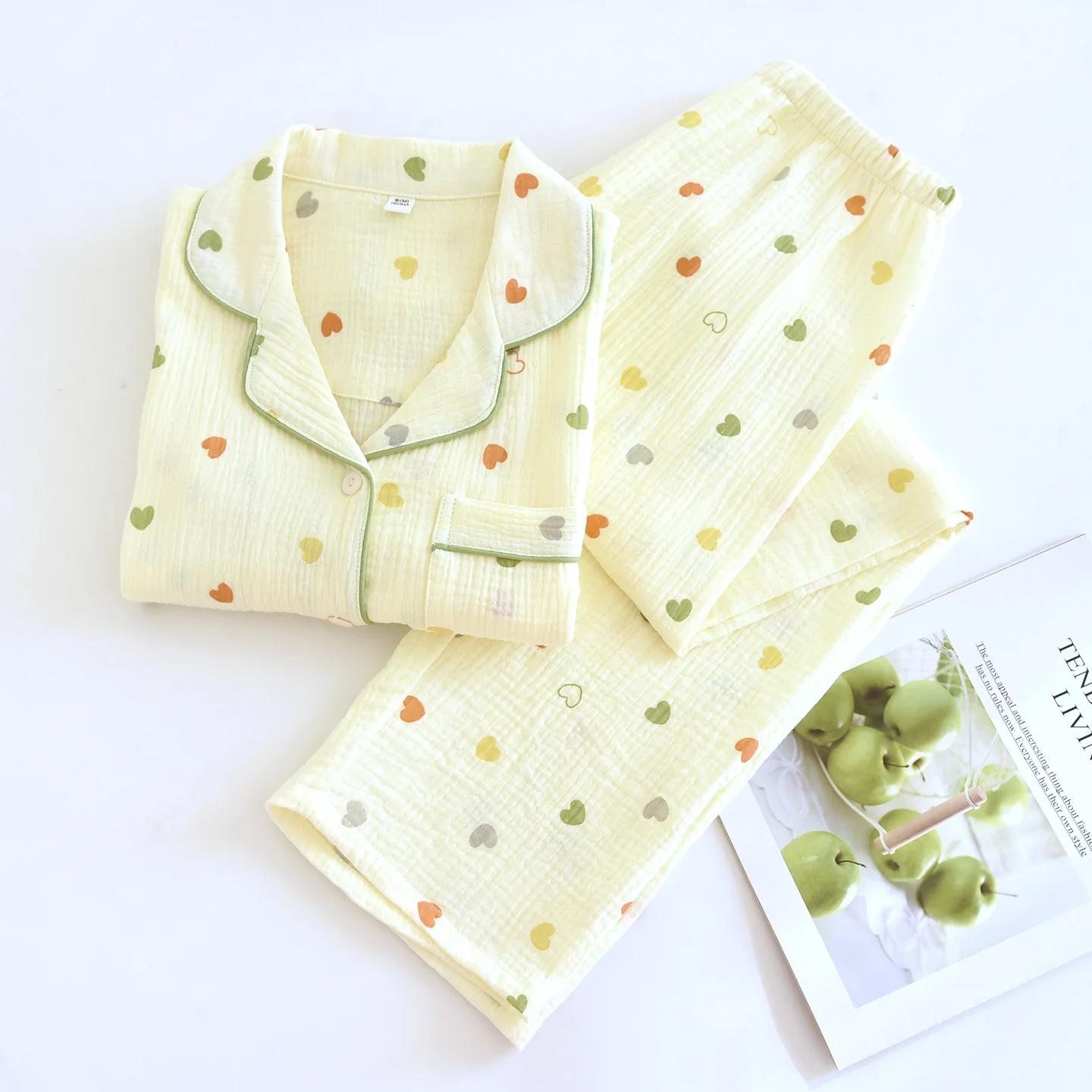 Весенне-осенняя одежда для сна с длинными рукавами, женские хлопковые пижамы с принтом из пряжи для женщин, комплект одежды из двух предметов, домашняя одежда
Весенне-осенняя одежда для сна с длинными рукавами, женские хлопковые пижамы с принтом из пряжи для женщин, комплект одежды из двух предметов, домашняя одежда