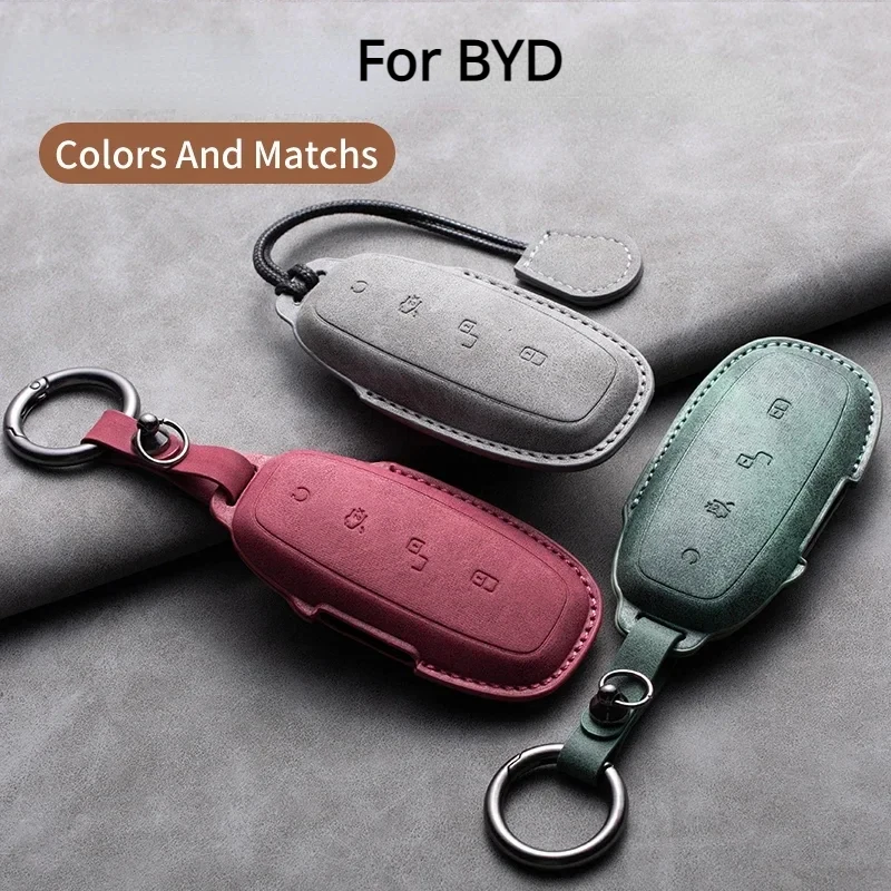 Leather Car Smart Remote Key Case Cover Protector Holder Shell Bag for BYD DENZA D9 N7 N8 Suede Car Styling Keychain Accessories
Leather Car Smart Remote Key Case Cover Protector Holder Shell Bag for BYD DENZA D9 N7 N8 Suede Car Styling Keychain Accessories