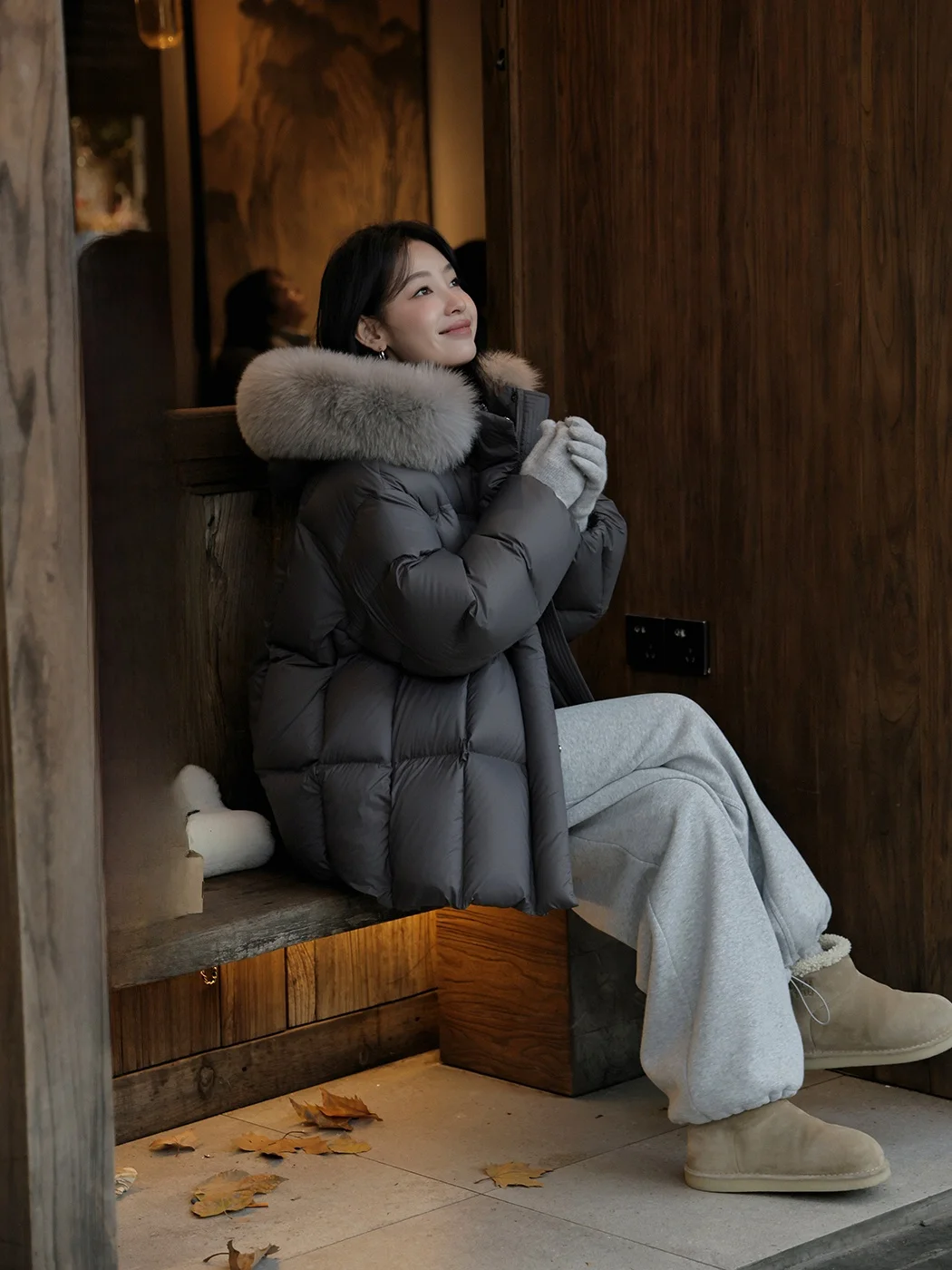 Ibell Zhang 90 White Du down Jaet Fur Collar Bunting Warm Hooded Stand Collar Women's Winter Coat Korean Sle Commute
Ibell Zhang 90 White Du down Jaet Fur Collar Bunting Warm Hooded Stand Collar Women's Winter Coat Korean Sle Commute