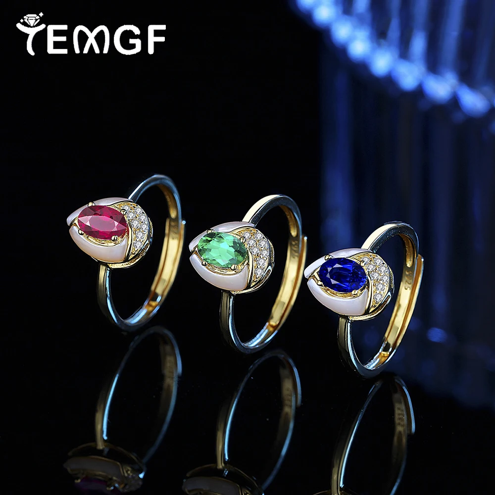 TEMGF 0.5CT Colorful Zircon Ring for Women S925 Sterling Silver Resizeable Ring Party Sparkling Fine Jewelry Fashion Item
TEMGF 0.5CT Colorful Zircon Ring for Women S925 Sterling Silver Resizeable Ring Party Sparkling Fine Jewelry Fashion Item