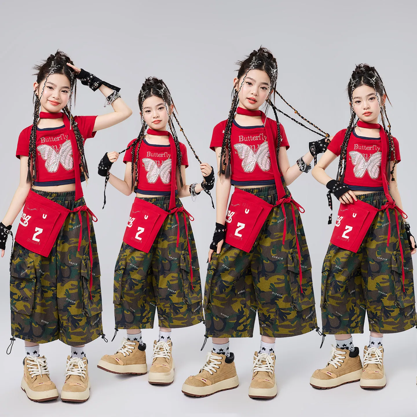 2026 Girls Jazz Dance Costumes For Kids Red Vest Loose Pants Kpop Outfits Children Hip Hop Dance Performance Clothing DQS23171
2026 Girls Jazz Dance Costumes For Kids Red Vest Loose Pants Kpop Outfits Children Hip Hop Dance Performance Clothing DQS23171