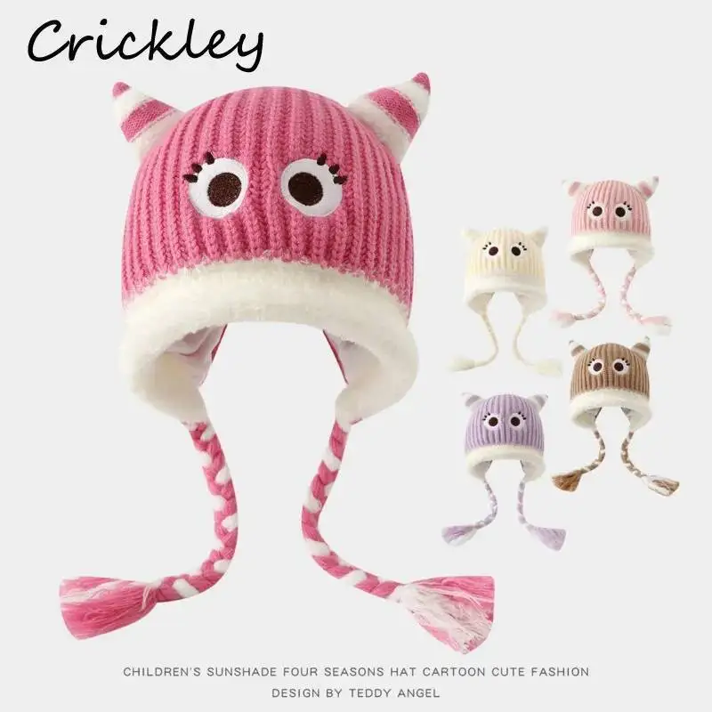 Winter Cute Cartoon Girls Hats Monster Warm Cotton Children Ear Protection Hats Knitted Windproof Soft Caps For Kids
Winter Cute Cartoon Girls Hats Monster Warm Cotton Children Ear Protection Hats Knitted Windproof Soft Caps For Kids