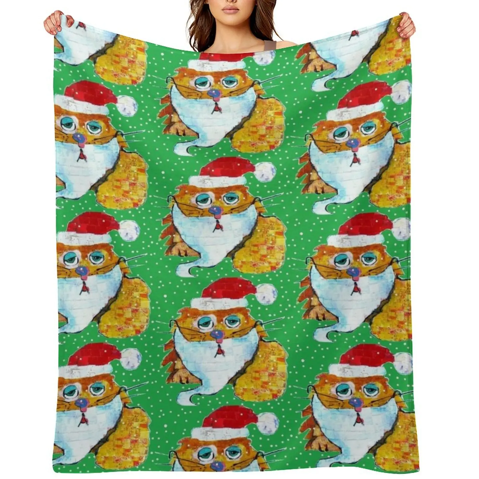 Santa Cat Throw Blanket sofa bed Hair heavy to sleep Sleeping Bag Blankets
Santa Cat Throw Blanket sofa bed Hair heavy to sleep Sleeping Bag Blankets
