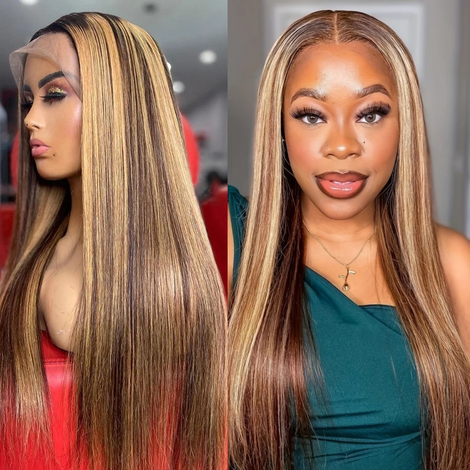 Highlight Brown Straight Lace Front Wig Human Hair Wigs For Women Lace Closure Wig Pre Plucked Honey Blonde Colored Cheap Wigs
Highlight Brown Straight Lace Front Wig Human Hair Wigs For Women Lace Closure Wig Pre Plucked Honey Blonde Colored Cheap Wigs