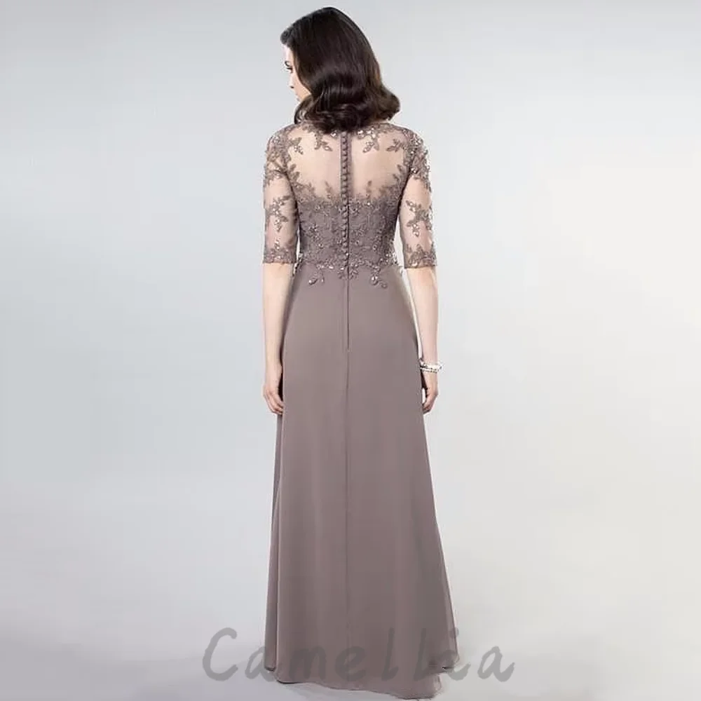 Mother of the Wedding Dress Customized A Line Chiffon Lace Formal Gown Half Sleeve For Women Evening robe invitée mariage
Mother of the Wedding Dress Customized A Line Chiffon Lace Formal Gown Half Sleeve For Women Evening robe invitée mariage