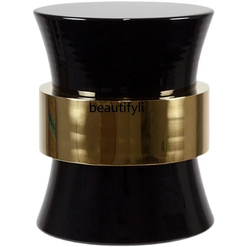 S Chinese Style Model Room Simple Modern Light Luxury Stainless Steel round Small Table Living Room Solid Wood Paint Corner Tabl
S Chinese Style Model Room Simple Modern Light Luxury Stainless Steel round Small Table Living Room Solid Wood Paint Corner Tabl