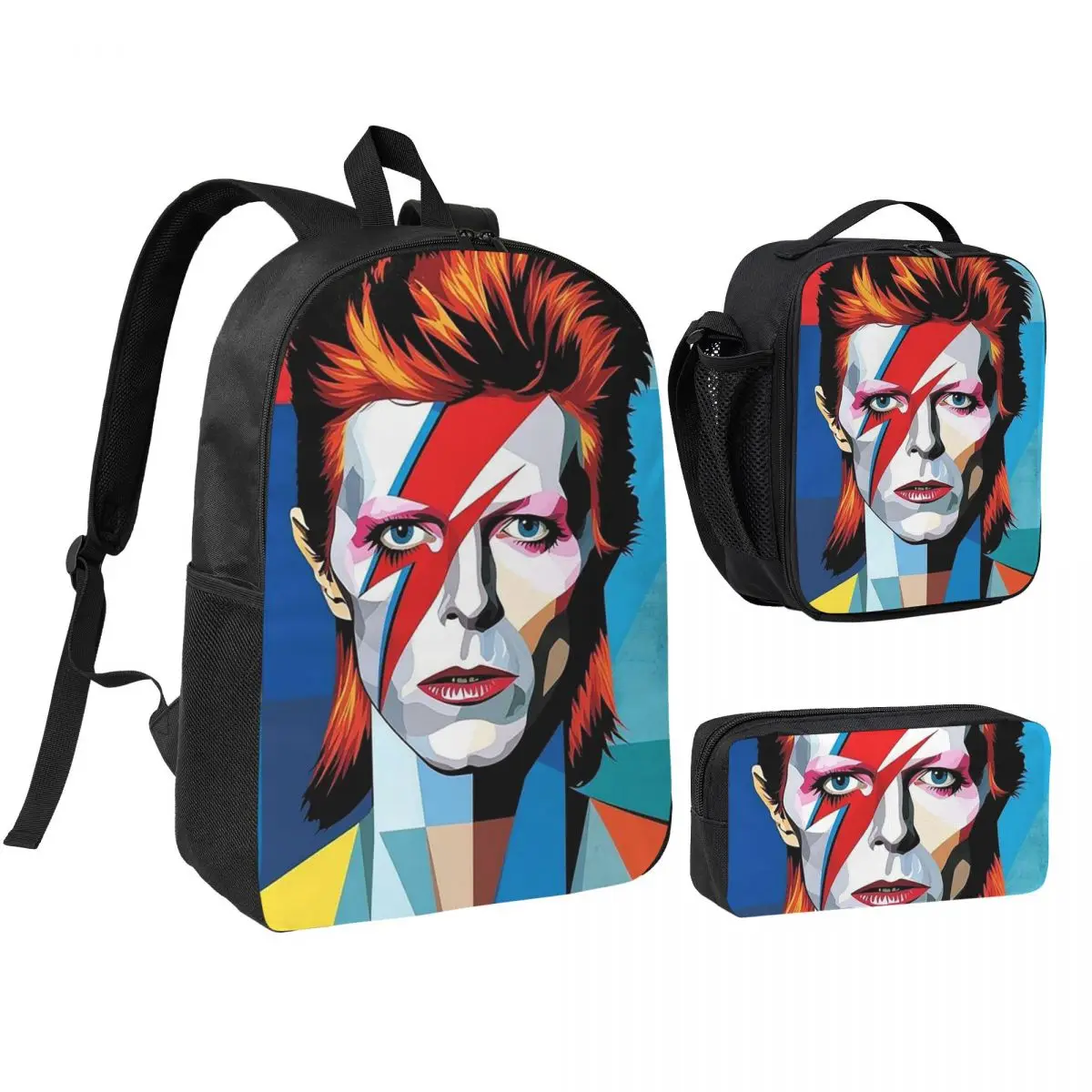 Davids Bowied Backpack Boys Girls BookBag School Bag Shoulder Bags 3ps Insulated Lunch Bag Pencil Case
Davids Bowied Backpack Boys Girls BookBag School Bag Shoulder Bags 3ps Insulated Lunch Bag Pencil Case
