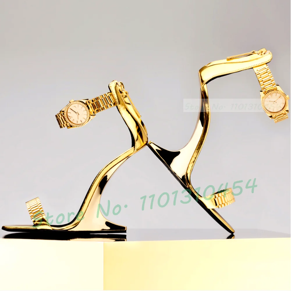 Metallic Watch Wedge Sandals Women Summer Elegant Fretwork Heels Gold Shoes 2023 Luxury Casual Ankle Wrap Chic Back-zip Sandals
Metallic Watch Wedge Sandals Women Summer Elegant Fretwork Heels Gold Shoes 2023 Luxury Casual Ankle Wrap Chic Back-zip Sandals
