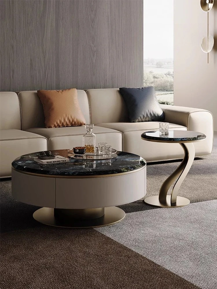 Light luxury saddle skin ash wood coffee table household small apartment round solid wood coffee table size round combination
Light luxury saddle skin ash wood coffee table household small apartment round solid wood coffee table size round combination