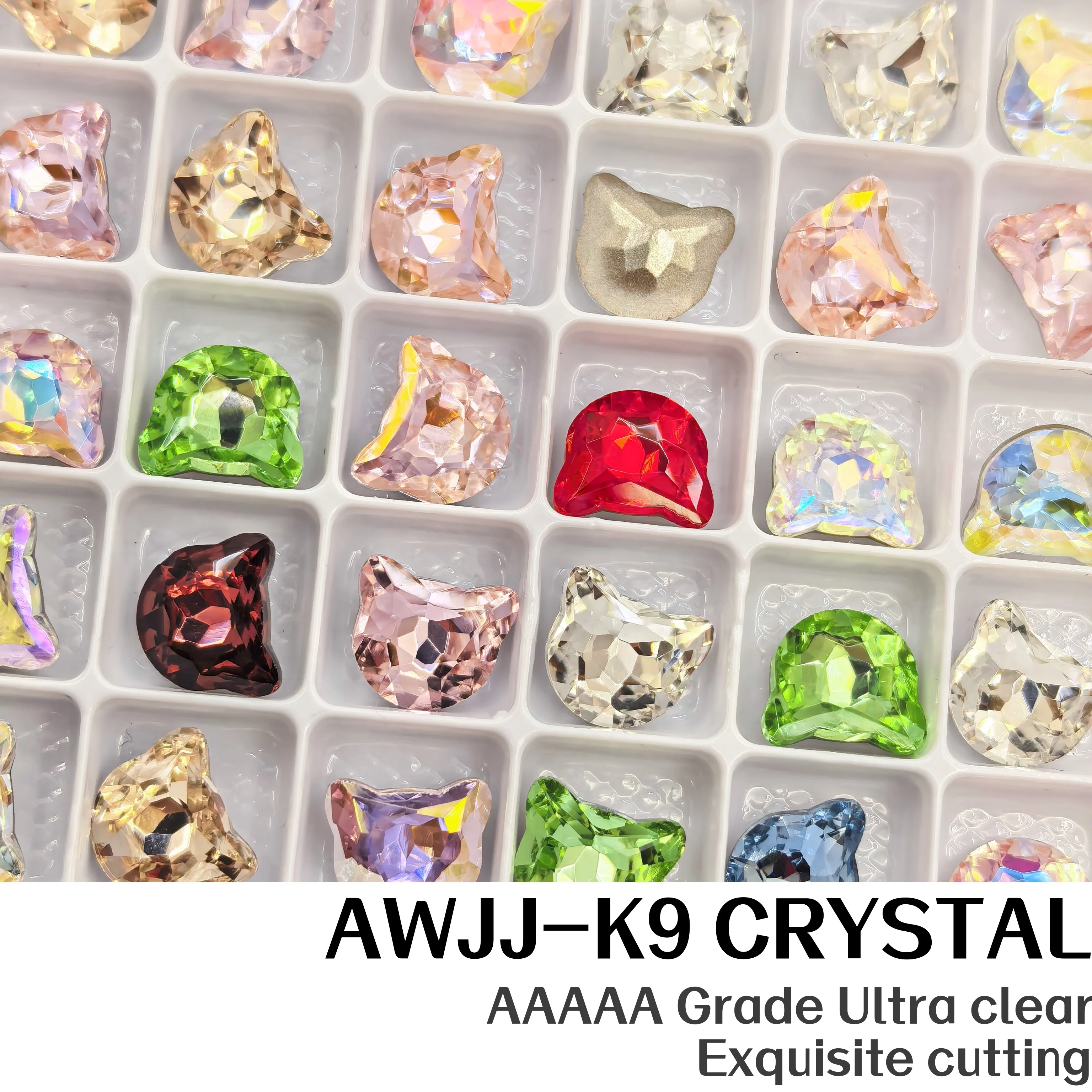 8x10mm Cat Head Shape K9 Crystal Rhinestones Multi Facets Sparkling Pointed Back for Nail Art Jewelry DIY Decor
8x10mm Cat Head Shape K9 Crystal Rhinestones Multi Facets Sparkling Pointed Back for Nail Art Jewelry DIY Decor