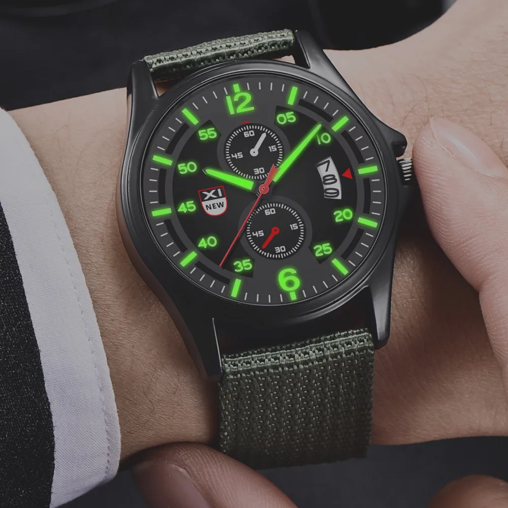 Fashion Men'S Watches Military Sports Waterproof Date Quartz Analog Wrist Watches Nylon Band Watch Relogio Masculino
Fashion Men'S Watches Military Sports Waterproof Date Quartz Analog Wrist Watches Nylon Band Watch Relogio Masculino