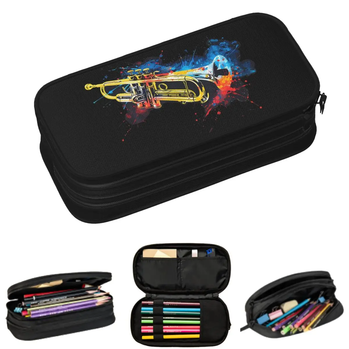 Красочные пеналы в форме музыкальных инструментов (труба) для студентов, подарочные пеналы-коробки, вместительные пеналы-косметички
Красочные пеналы в форме музыкальных инструментов (труба) для студентов, подарочные пеналы-коробки, вместительные пеналы-косметички