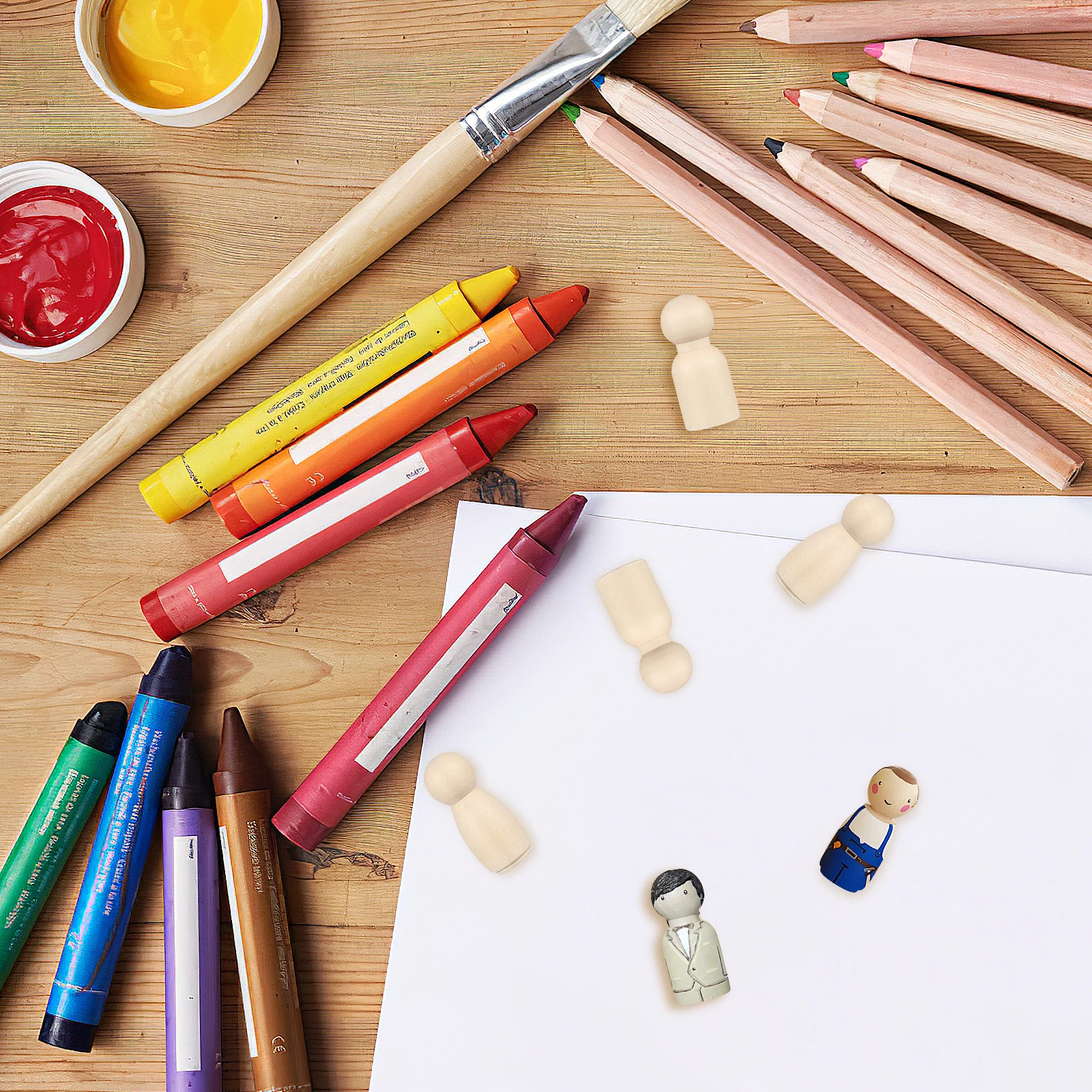 40Pcs Wooden Unfinished Small Puppets for DIY Painting Creative Crafts Hand Painted Wooden Peg Figures for Art Projects and
40Pcs Wooden Unfinished Small Puppets for DIY Painting Creative Crafts Hand Painted Wooden Peg Figures for Art Projects and