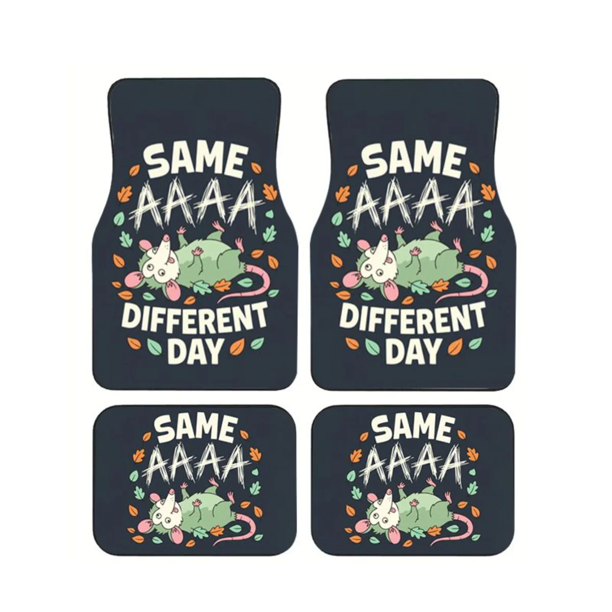 Autumn Leaf Cute Green Opossum Print Car Floor Mats Universal Non-slip Waterproof 4PCS Car Interior Mats Set For Sedans SUVs
Autumn Leaf Cute Green Opossum Print Car Floor Mats Universal Non-slip Waterproof 4PCS Car Interior Mats Set For Sedans SUVs