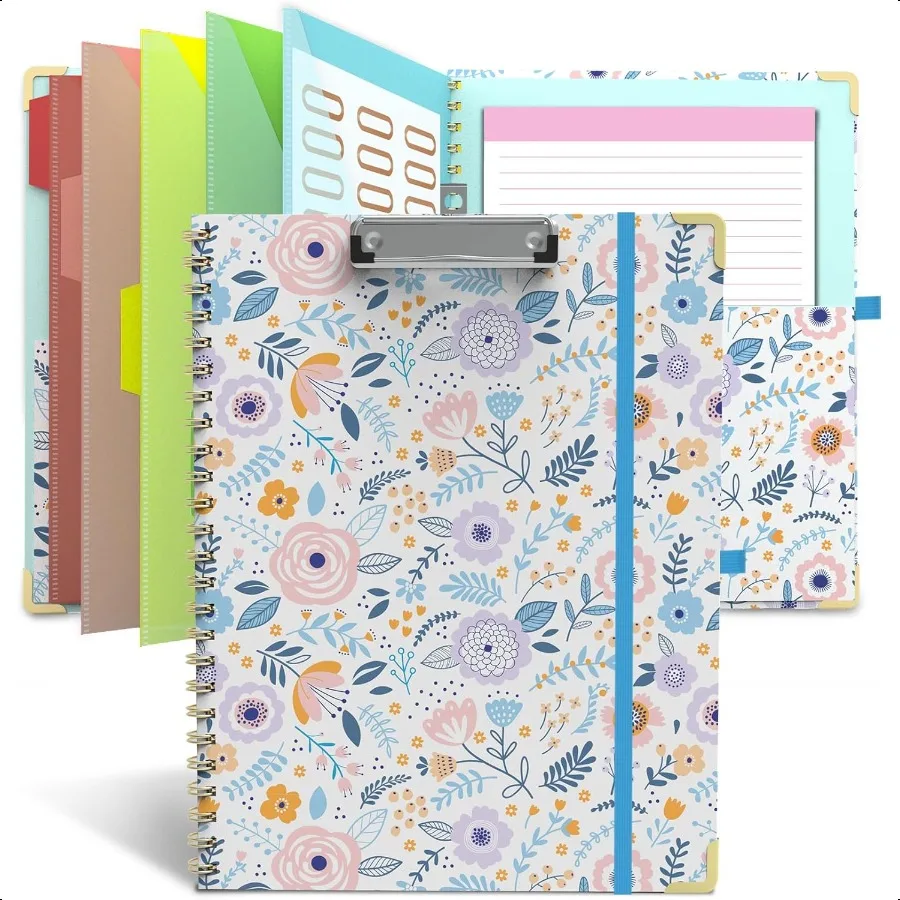 Clipboard Folio with Storage Clipboards Padfolio Notebook for Letter Size 11 x 8.5 Clipboards with 10 Pockets and 5 Folders Nur
Clipboard Folio with Storage Clipboards Padfolio Notebook for Letter Size 11 x 8.5 Clipboards with 10 Pockets and 5 Folders Nur