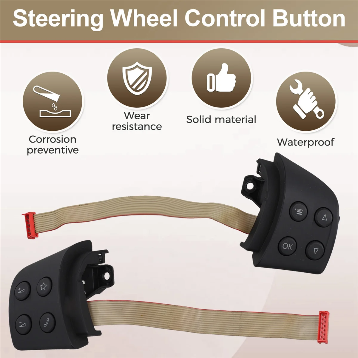 Left or Right Multifunction Steering Wheel Control Button for VW Jetta Golf MK5 Passat B6 Tiguan 1K0959537J 1K0959538FJAS
Left or Right Multifunction Steering Wheel Control Button for VW Jetta Golf MK5 Passat B6 Tiguan 1K0959537J 1K0959538FJAS