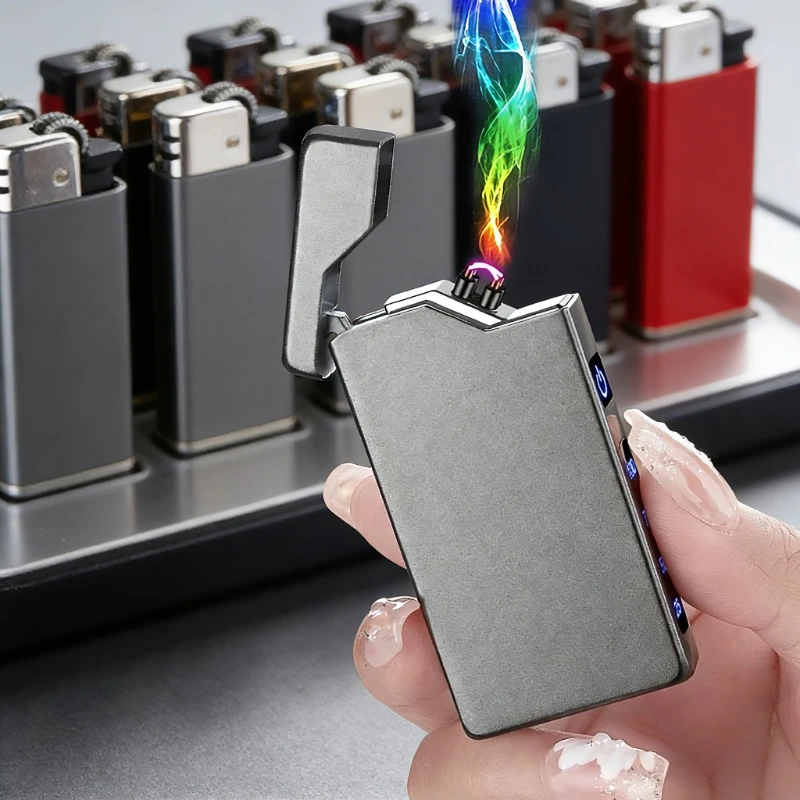 High Quality Windproof Dual Arc USB Cigarette Lighter Type-C Electric Charging Lighter Smoking Accessories Gadgets for Men Gifts
High Quality Windproof Dual Arc USB Cigarette Lighter Type-C Electric Charging Lighter Smoking Accessories Gadgets for Men Gifts