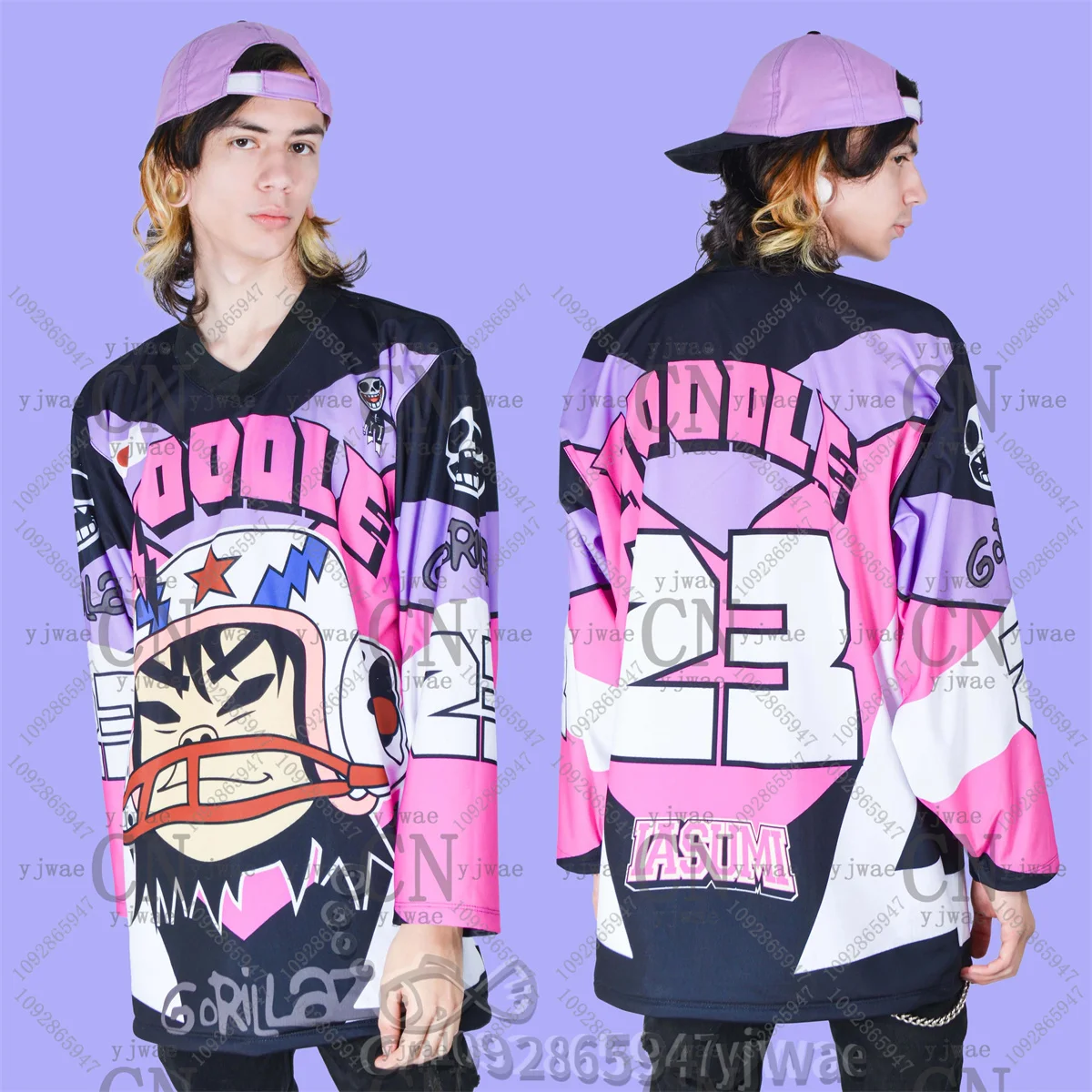 2026 New GORILLAZ Hockey Jersey V-Neck Loose And Fashionable Hip-Hop Street Wear Men'S And Women'S Casual Long Sleeved T-Shirt
2026 New GORILLAZ Hockey Jersey V-Neck Loose And Fashionable Hip-Hop Street Wear Men'S And Women'S Casual Long Sleeved T-Shirt