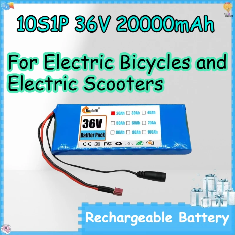 10S1P 36V 20000mAh Rechargeable Battery for Electric Bicycles and Electric Scooters Lithium-ion Battery Pack
10S1P 36V 20000mAh Rechargeable Battery for Electric Bicycles and Electric Scooters Lithium-ion Battery Pack