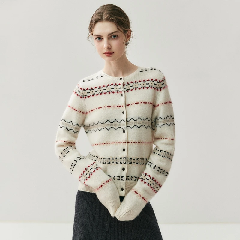 New Women's Crew Neck Unique Pattern Cardigan 100% Cashmere Trendy Casual Sweater Autumn Winter Comfortable Warm Knitwear Coat
New Women's Crew Neck Unique Pattern Cardigan 100% Cashmere Trendy Casual Sweater Autumn Winter Comfortable Warm Knitwear Coat