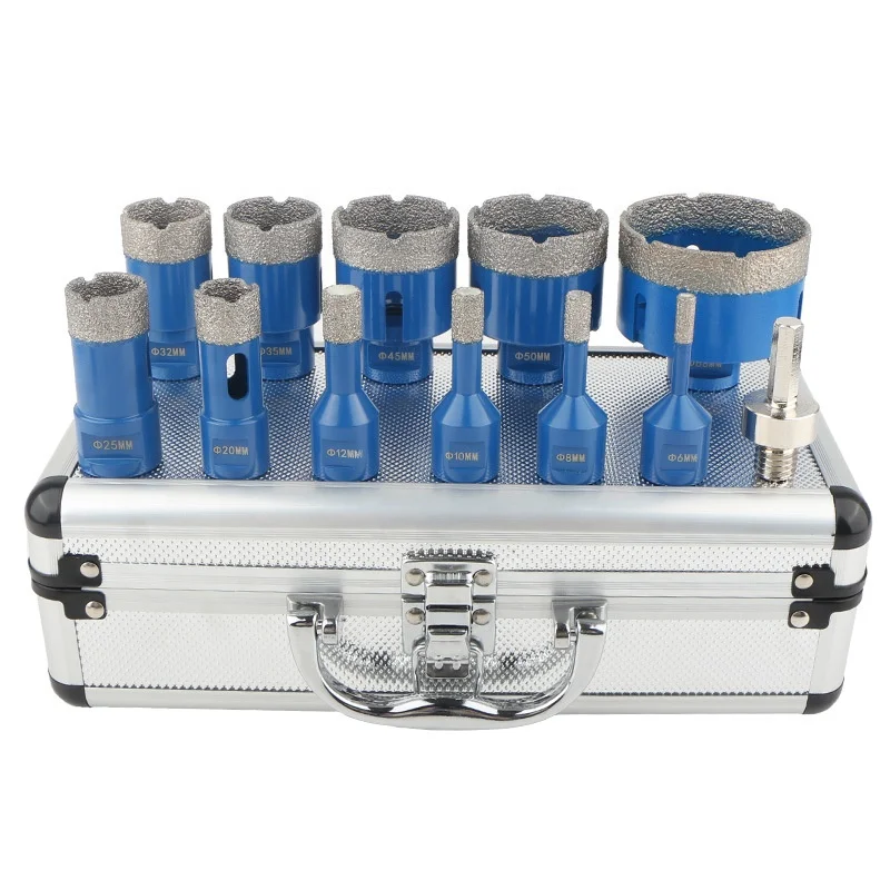 12PCS M14 Vacuum Brazed Diamond Core Drill Bit Set 6-68mm Hole Saw for Masonry Tile Granite
12PCS M14 Vacuum Brazed Diamond Core Drill Bit Set 6-68mm Hole Saw for Masonry Tile Granite