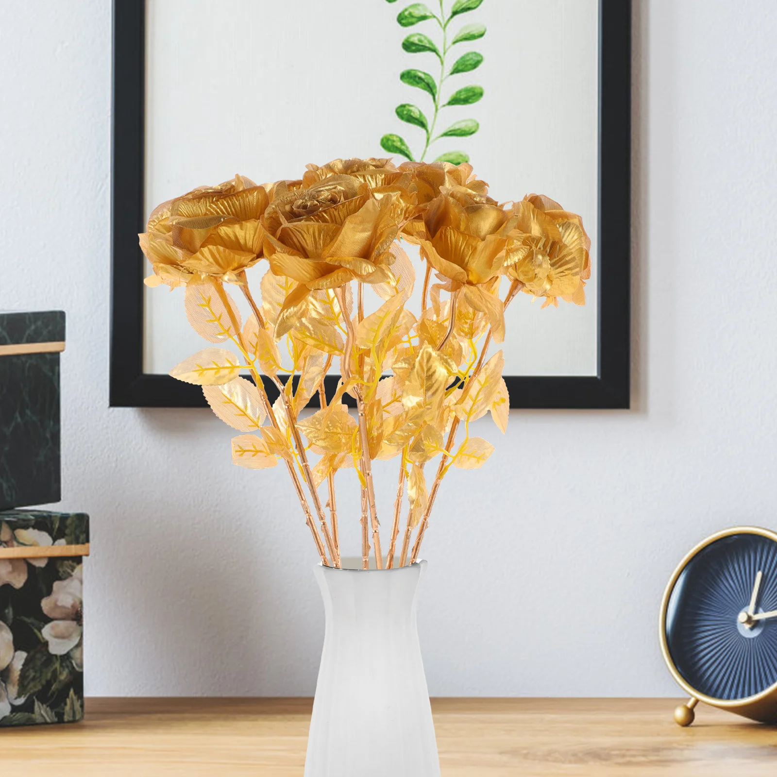 8Pcs Simulation Golden Rose Artificial Flower Home Decoration Romantic Party Supplies Artificial Flower Party Favor
8Pcs Simulation Golden Rose Artificial Flower Home Decoration Romantic Party Supplies Artificial Flower Party Favor