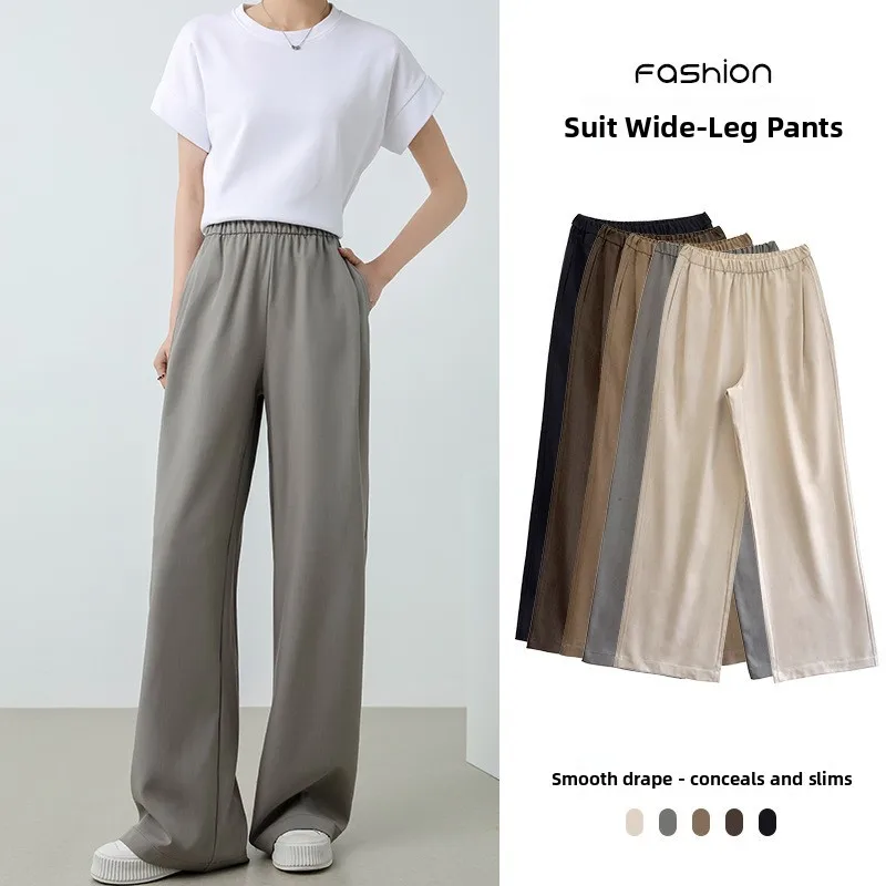 High Waist Loose Women's Suit Pants Spring Summer New Sle Drapey Casual Wide Leg Slimming ort plus Size Floor Length
High Waist Loose Women's Suit Pants Spring Summer New Sle Drapey Casual Wide Leg Slimming ort plus Size Floor Length