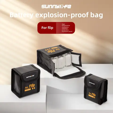 Sunnylife FLIP battery explosion-proof bag lithium battery safety storage bag flame retardant protective bag drone accessories