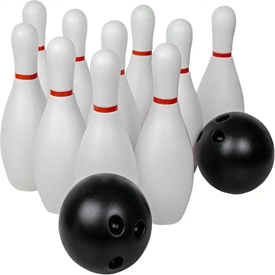 Kids Bowling Set, 10 Plastic Colorful Bottles 2 Number Balls, Indoor Toy Ages 3-14 Birthday Easter Gift
Kids Bowling Set, 10 Plastic Colorful Bottles 2 Number Balls, Indoor Toy Ages 3-14 Birthday Easter Gift