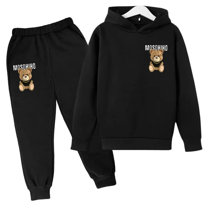 Children's Hoodie Cute Bear Print Sweatshirt Top+Trousers 2P Boys Girls Boys Pullover Outdoor Sports Charming Fashion Casual Set
Children's Hoodie Cute Bear Print Sweatshirt Top+Trousers 2P Boys Girls Boys Pullover Outdoor Sports Charming Fashion Casual Set