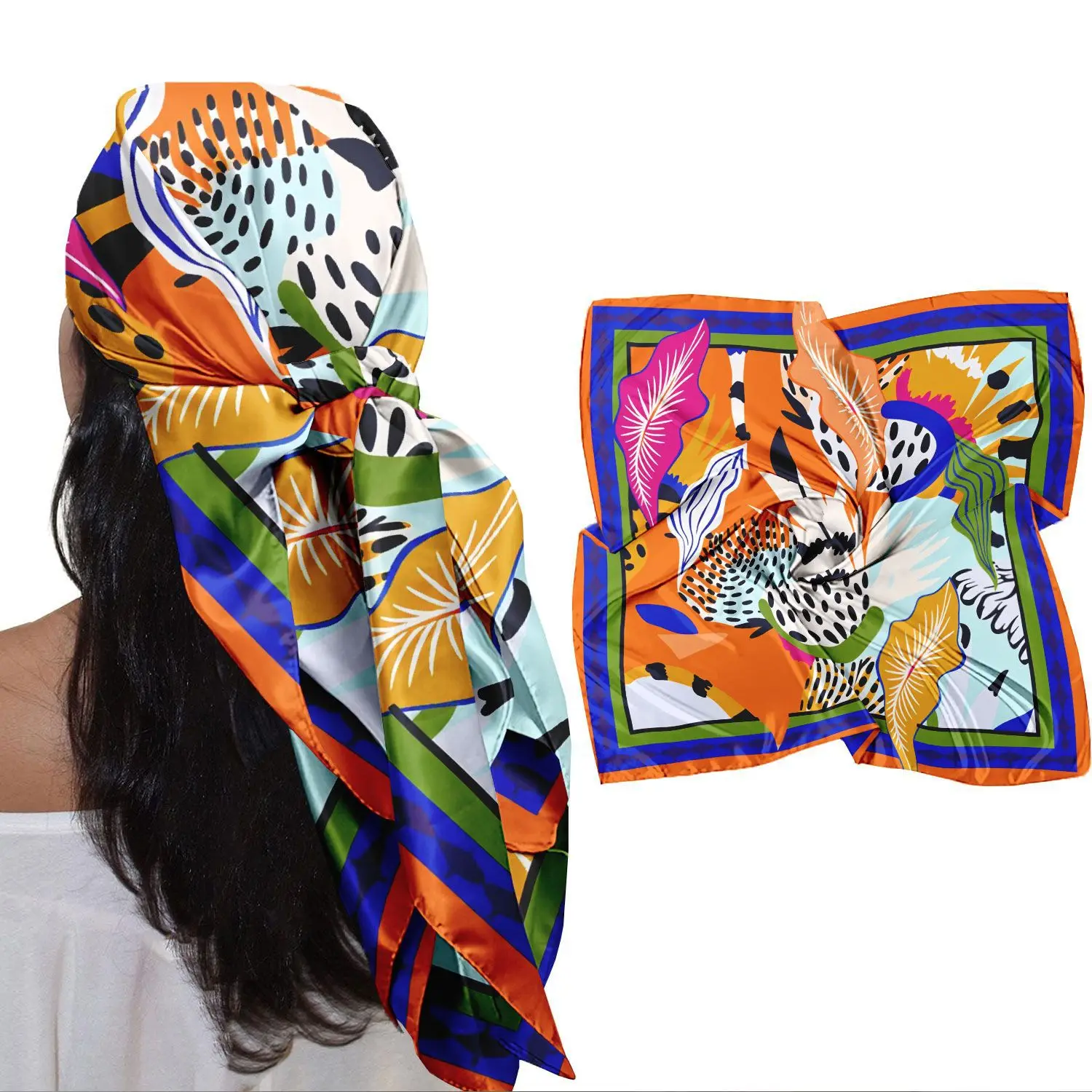 19.69x19.69 Inch Satin Bandana Headscarf for Women Silky Hair Scarves for Fashion Lightweight
19.69x19.69 Inch Satin Bandana Headscarf for Women Silky Hair Scarves for Fashion Lightweight