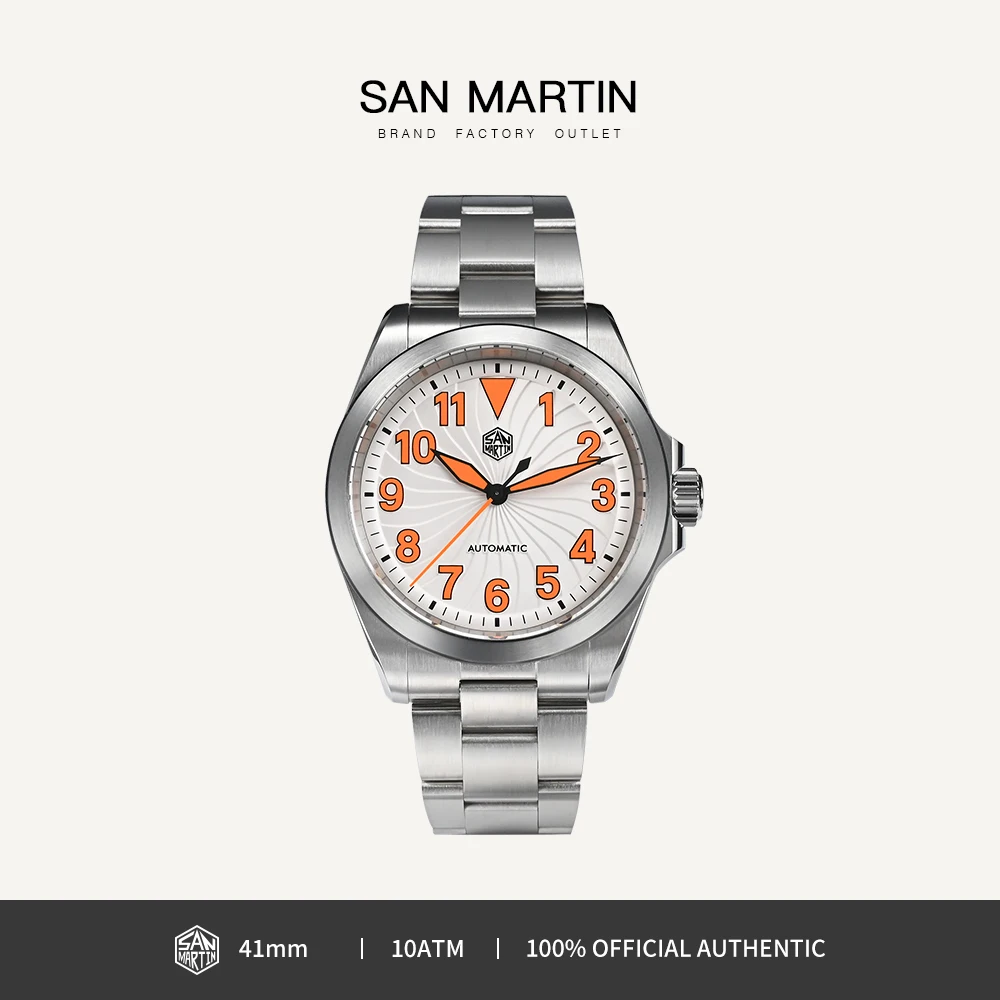 San Martin 39.5mm Sport Pilot Watch Stainless Steel NH35 Automatic Mechanical Watches for Men Luminous Turbine Dial 10Bar SN0132
San Martin 39.5mm Sport Pilot Watch Stainless Steel NH35 Automatic Mechanical Watches for Men Luminous Turbine Dial 10Bar SN0132